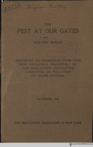 Poultney Bigelow, The Pest at Our Gates, ([New York] : Merchants’ Association of New York, [1908])