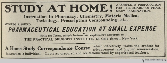 Ad published in The Practical Druggist and Review of Reviews, volume 35, number 2, February 1917.