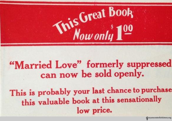 An ad for Married Love.