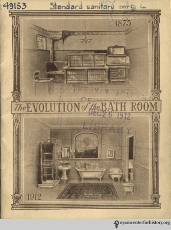 Cover, The Evolution of the Bath Room, circa 1912.