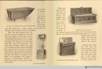 Pages 6-7, The Evolution of the Bath Room, circa 1912.